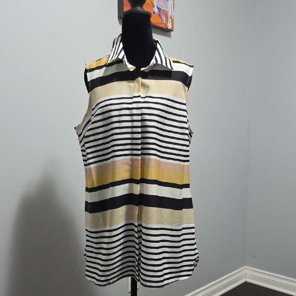 Striped Sleeveless Women's Top